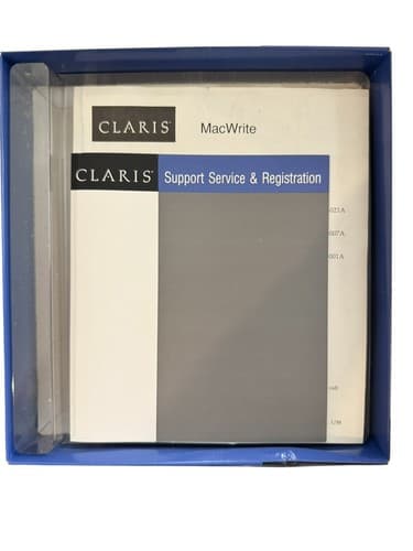 Vintage Claris MacWrite 5.0 for Apple Macintosh Computer Open Box No Disc - Thumbnail 4