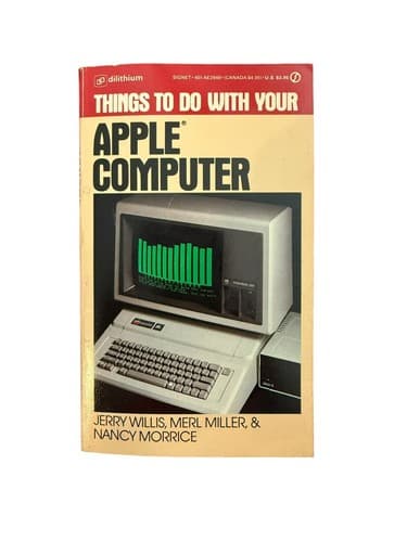 1983 Things To Do With Your Apple Computer Paperback Vintage Rare - Image 1