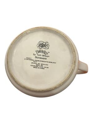 Vintage Ziggy Noel Christmas Mug Angel Stars Stoneware Tom Wilson Korea 1980 - Thumbnail 4