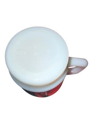 Vintage Fire-King Oven-Proof 312 Stackable Mug Green Black Stripe Milk Glass - Thumbnail 7