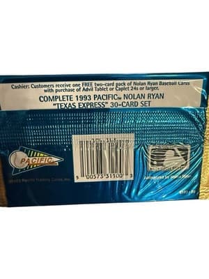 (2) NEW Nolan Ryan 1996 Pacific Crown Advil Commemorative Packs (2) Cards/Pack - Thumbnail 3