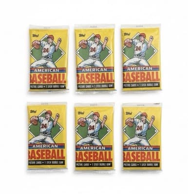 1989 UK Topps Minis American Baseball Packs Lot Of 6 Packs Factory Sealed - Image 1