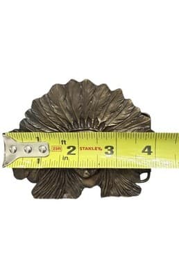 Vintage Bergamot Brass Works Native American Belt Buckle D-60 USA - Thumbnail 4
