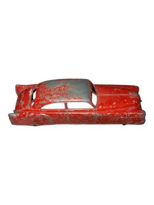 Vintage 1950's Tootsie Toy 6 in Diecast Steel Metal Red Cadillac Sedan USA - Thumbnail 2