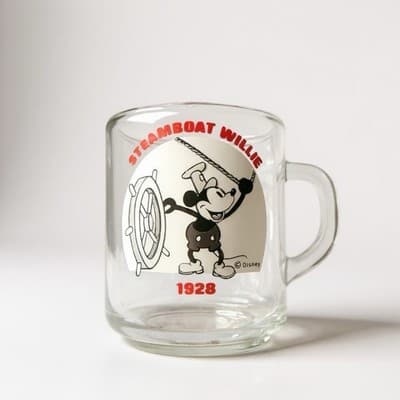 Disney Anchor Hocking Mickey Mouse Glass Mugs Set Of 4 Vintage Fantasia - Thumbnail 6