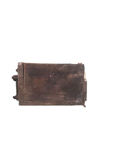 Antique Ford Model T Ignition Coil Battery Box Wood Dove-Tailed with Ford Script - Image 1