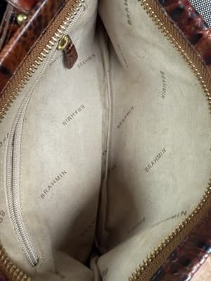 Brahmin Daisy Wristlet Clutch Melbourne Croc Embossed Leather - Thumbnail 10
