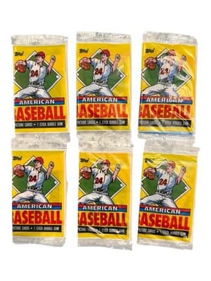1989 UK Topps Minis American Baseball Packs Lot Of 6 Packs Factory Sealed - Thumbnail 4