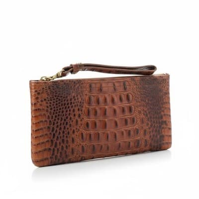 Brahmin Daisy Wristlet Clutch Melbourne Croc Embossed Leather - Thumbnail 2