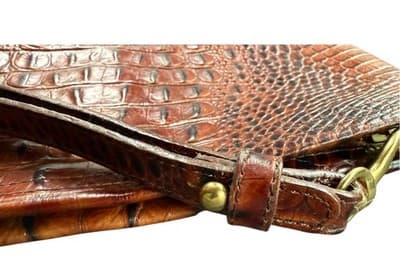 Brahmin Daisy Wristlet Clutch Melbourne Croc Embossed Leather - Thumbnail 4
