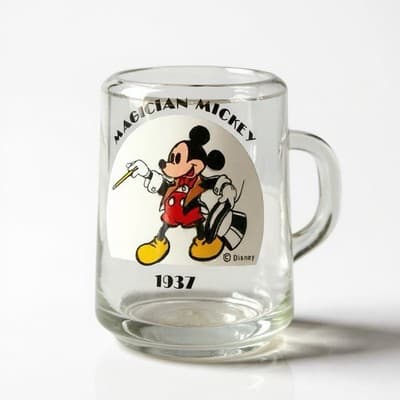 Disney Anchor Hocking Mickey Mouse Glass Mugs Set Of 4 Vintage Fantasia - Thumbnail 5