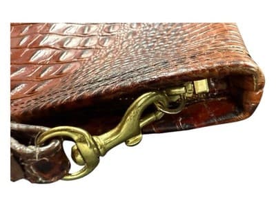 Brahmin Daisy Wristlet Clutch Melbourne Croc Embossed Leather - Thumbnail 5