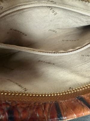 Brahmin Daisy Wristlet Clutch Melbourne Croc Embossed Leather - Thumbnail 7