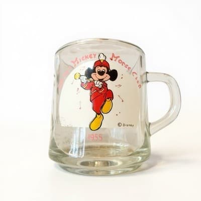 Disney Anchor Hocking Mickey Mouse Glass Mugs Set Of 4 Vintage Fantasia - Thumbnail 4