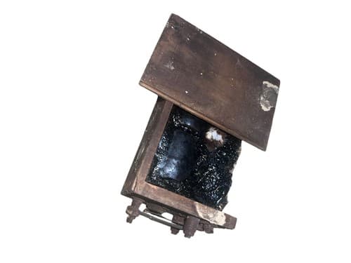 Antique Ford Model T Ignition Coil Battery Box Wood Dove-Tailed with Ford Script - Thumbnail 5