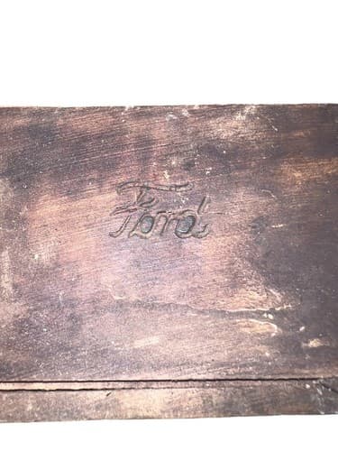 Antique Ford Model T Ignition Coil Battery Box Wood Dove-Tailed with Ford Script - Thumbnail 2