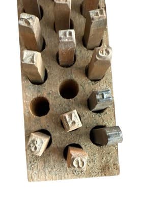 Vintage Steel Letter Stamp Set Antique Tool Punch Machine Shop 27 Missing Q - Thumbnail 5