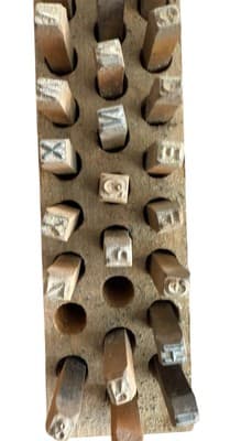 Vintage Steel Letter Stamp Set Antique Tool Punch Machine Shop 27 Missing Q - Thumbnail 4