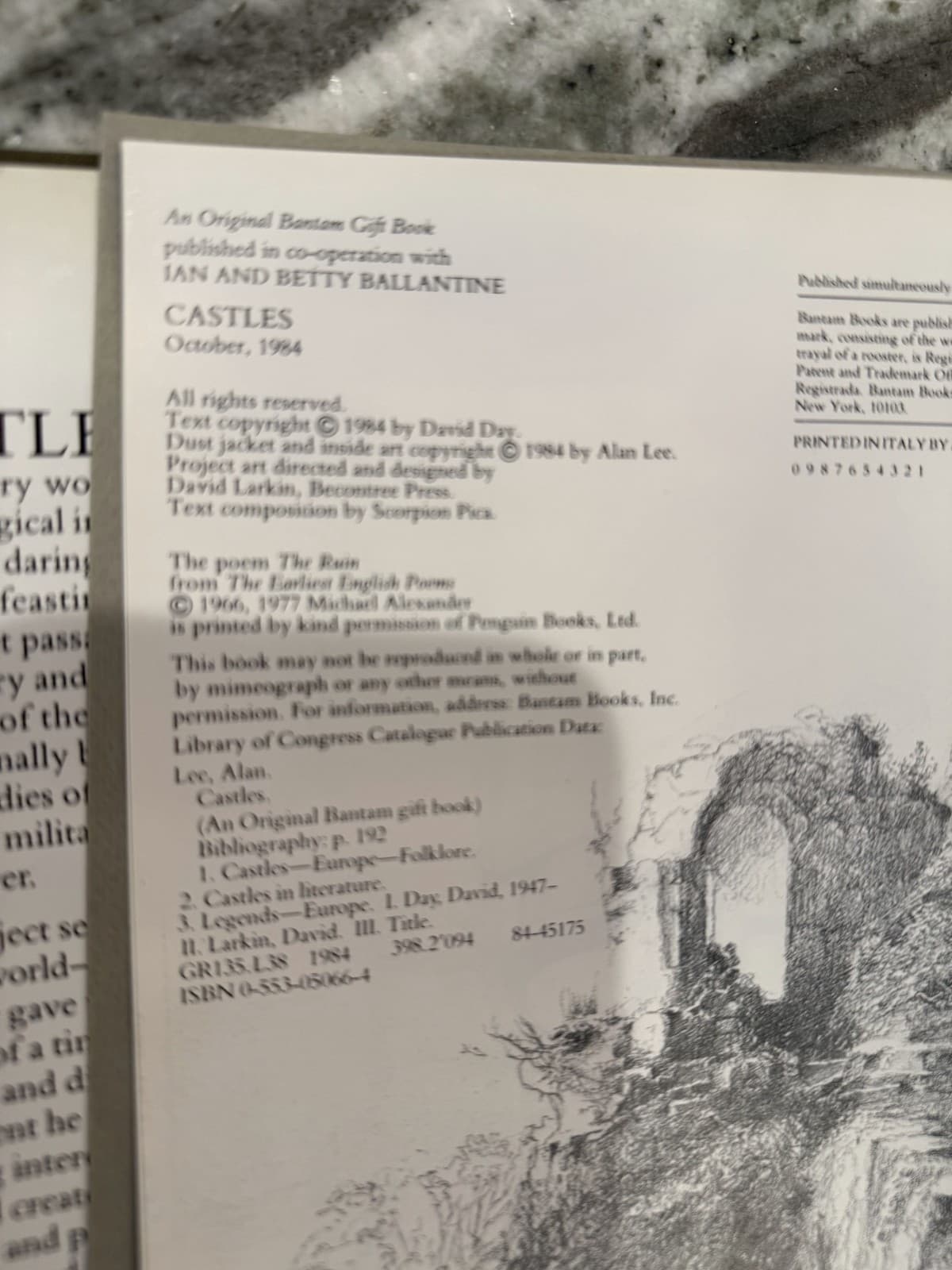 Castles by Alan Lee and David Day 1984 Bantam Hardcover Folk Stories Book - Thumbnail 6