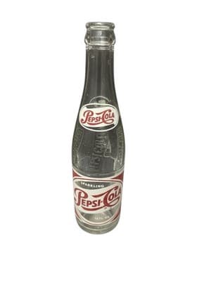 Vintage 1959 Pepsi-Cola Cincinnati OH 12oz ACL Swirl Glass Soda Bottle - Image 1