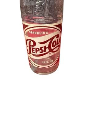 Vintage 1959 Pepsi-Cola Cincinnati OH 12oz ACL Swirl Glass Soda Bottle - Thumbnail 5
