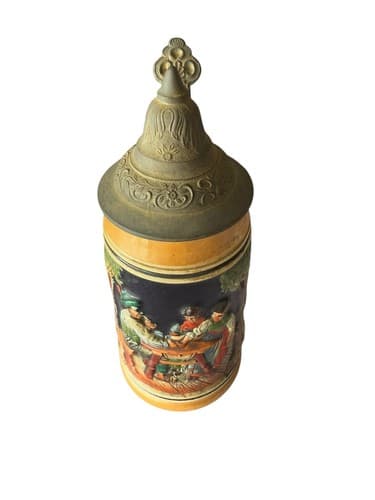 Western Germany Thewalt Beer Stein Bei Spiel Und Scherz Bleibt Froh Das Herz - Thumbnail 2