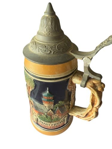 Western Germany Thewalt Beer Stein Bei Spiel Und Scherz Bleibt Froh Das Herz - Thumbnail 7
