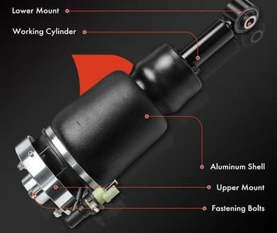 Rear Left/Right Air Suspension Strut Assembly for Expedition Lincoln Navigator - Thumbnail 2