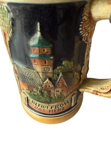 Western Germany Thewalt Beer Stein Bei Spiel Und Scherz Bleibt Froh Das Herz - Thumbnail 8