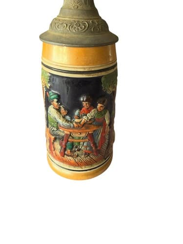 Western Germany Thewalt Beer Stein Bei Spiel Und Scherz Bleibt Froh Das Herz - Thumbnail 3