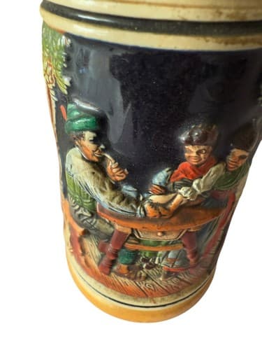 Western Germany Thewalt Beer Stein Bei Spiel Und Scherz Bleibt Froh Das Herz - Thumbnail 6