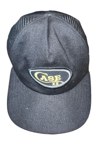Vintage Case XX Patch Snapback Mesh Trucker Hat Cap Black Gold USA Made - Thumbnail 4