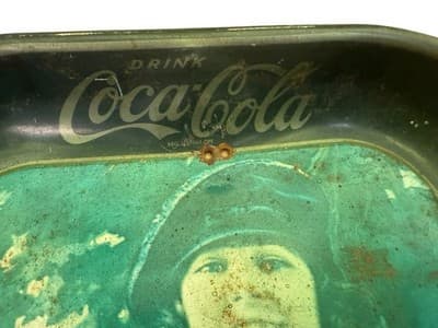 Original 1973 Coke-Cola Tray from an 1921 advertisement 8.5x20 - Thumbnail 2