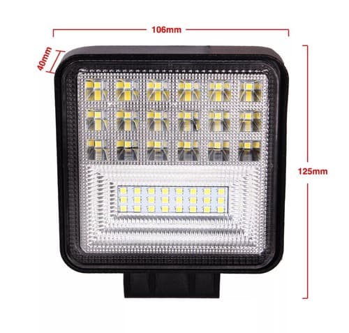 48W Square LED Work Light Bar Spot Flood Combo Beam For Jeep ATV Golf Cart 4” - Thumbnail 5