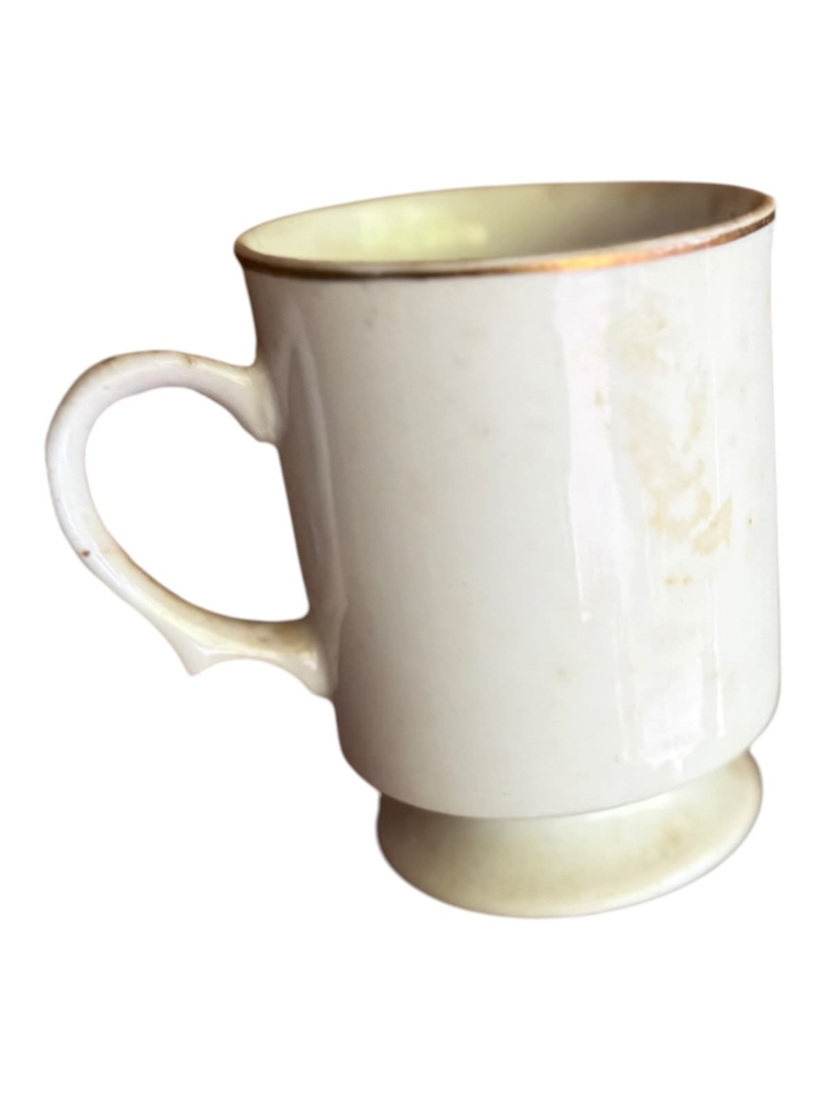 VTG Wyoming Souvenir Coffee Mug Horse Cowboy Graphics Gold Trim White Ceramic - Thumbnail 3