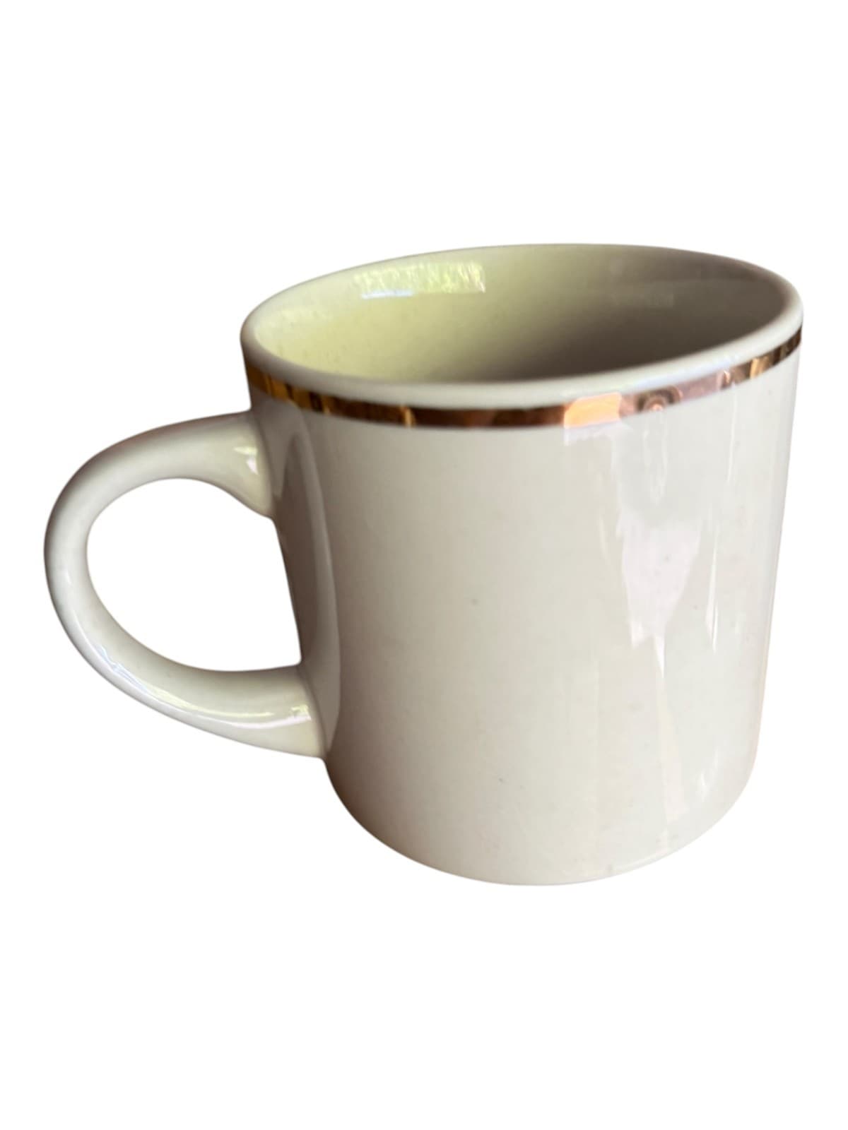 Vintage 1994 FIFA World Cup USA Coffee Mug White Gold Rim Soccer Ceramic - Thumbnail 3