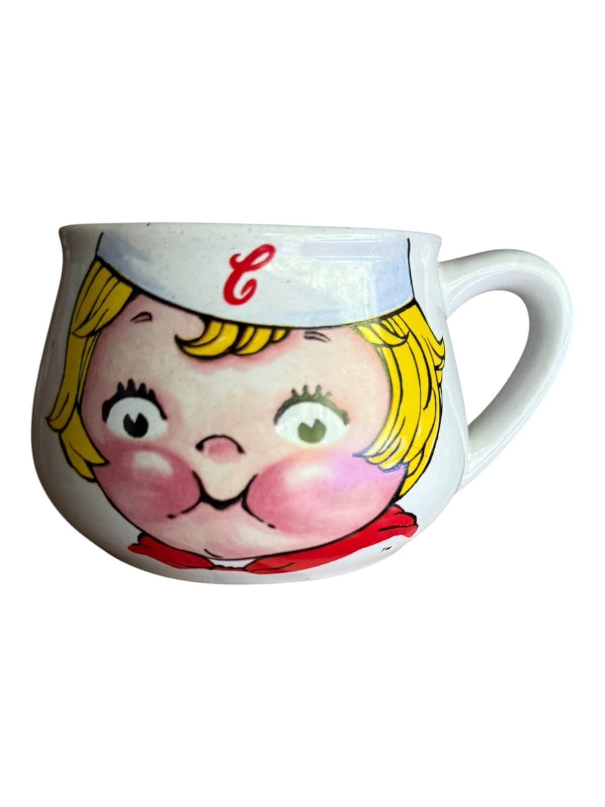 vintage 1998 Houston Harvest Campbell's Soup Kids Mug Cup White Ceramic - Image 1