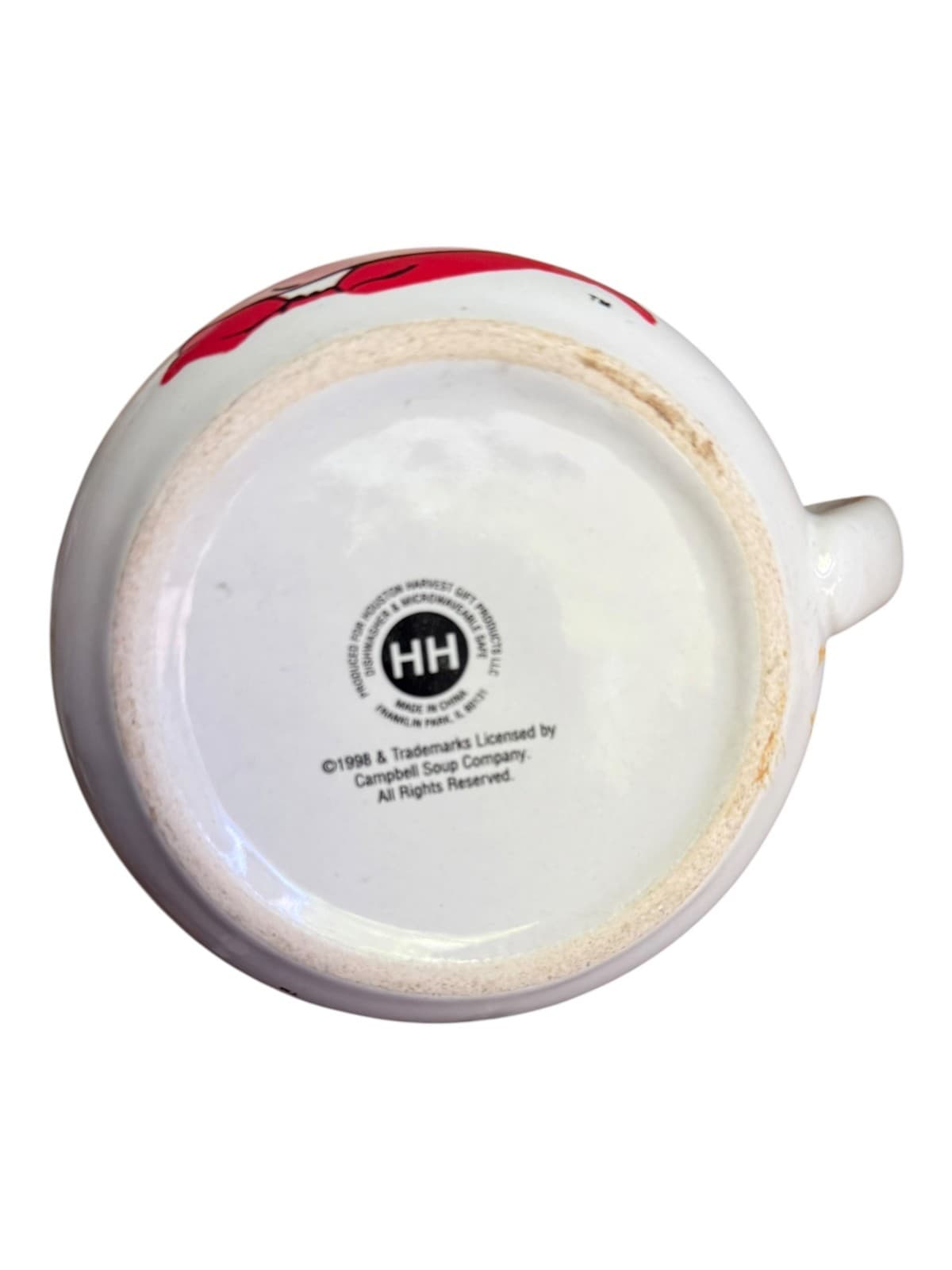 vintage 1998 Houston Harvest Campbell's Soup Kids Mug Cup White Ceramic - Thumbnail 4