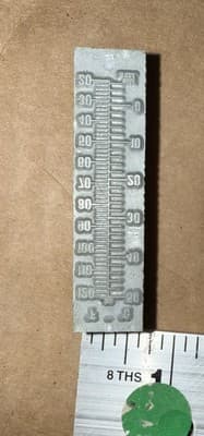 Vintage 1950s Thermometer Scale Embossing Die - Thumbnail 4