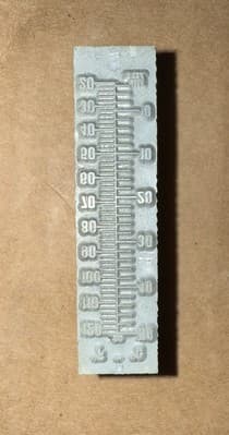 Vintage 1950s Thermometer Scale Embossing Die - Thumbnail 2