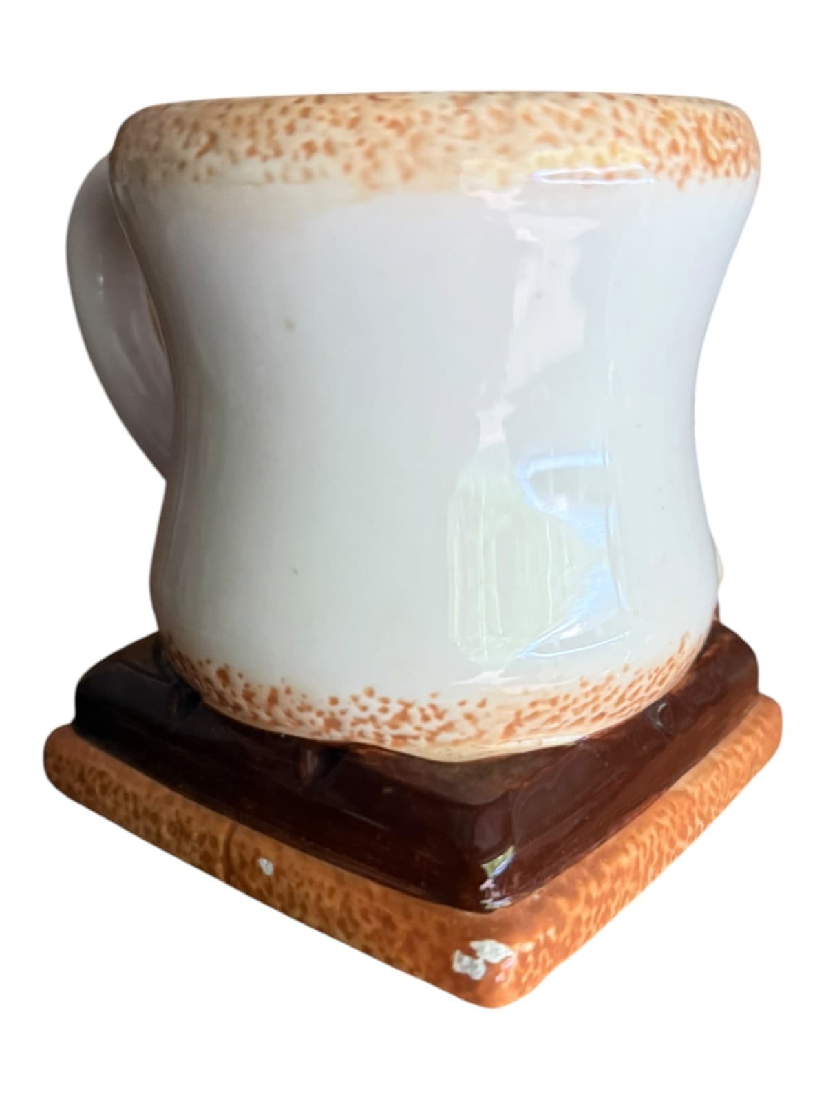 Vintage Houston Harvest Marshmallow S'mores Coffee Mug Cup White Brown Ceramic - Thumbnail 5