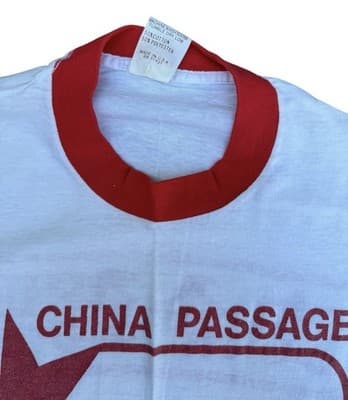 Vintage 1970’s China Passage “Drive Safe” Bike Cycling Race Shirt Size Small - Thumbnail 3