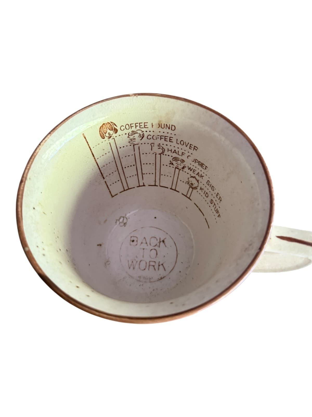 Vintage Texas Longhorn Bull Souvenir Coffee Mug White Brown Trim Ceramic - Thumbnail 5