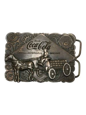 Coca Cola Soda Pop Coke Vintage 1976 Bergamot Brass W Collectable Belt Buckle - Thumbnail 4