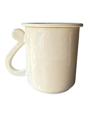 1980’s Black Cat Ceramic Coffee Mug With Coaster Lid Japan Cute Kitty Handle - Thumbnail 3