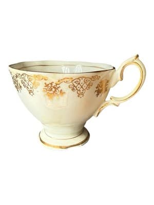 Royal Albert Bone China Gold Scroll Teacup Pedestal Foot England Vintage - Thumbnail 2
