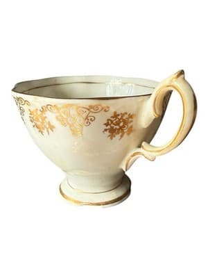 Royal Albert Bone China Gold Scroll Teacup Pedestal Foot England Vintage - Thumbnail 4