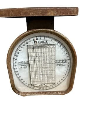 Pelouze Postage Scale PAT 1954 With 1960 Rates Model Y-50 - Thumbnail 2