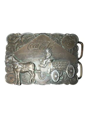 Coca Cola Soda Pop Coke Vintage 1976 Bergamot Brass W Collectable Belt Buckle - Thumbnail 3