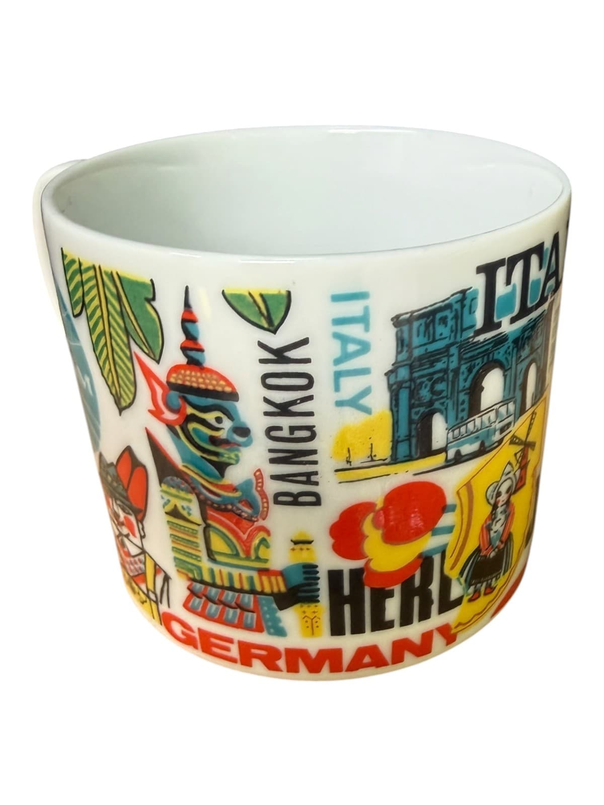 Vintage Pan Am Airlines World Travel Coffee Mug Cup London Delhi Bangkok Rome - Thumbnail 5